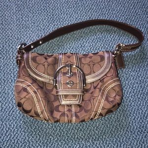 Brown signature coach bag